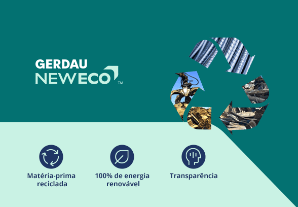 Gerdau NewEco, o aço com baixa pegada de carbono que prepara o seu negócio para o futuro.